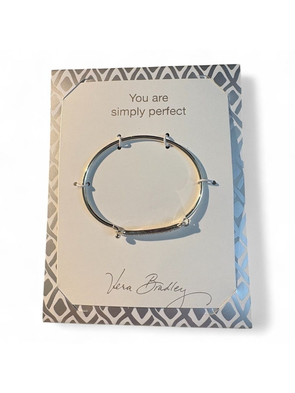 Vera Bradley Sparkling Bar Silvertone Bracelet NWT
